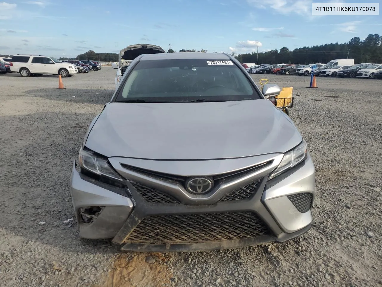 2019 Toyota Camry L VIN: 4T1B11HK6KU170078 Lot: 78317494