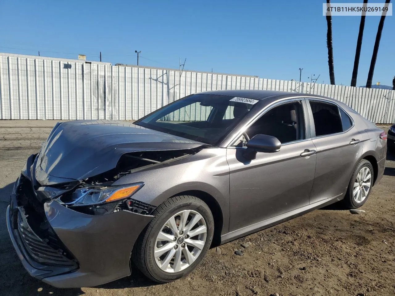 2019 Toyota Camry L VIN: 4T1B11HK5KU269149 Lot: 78992684