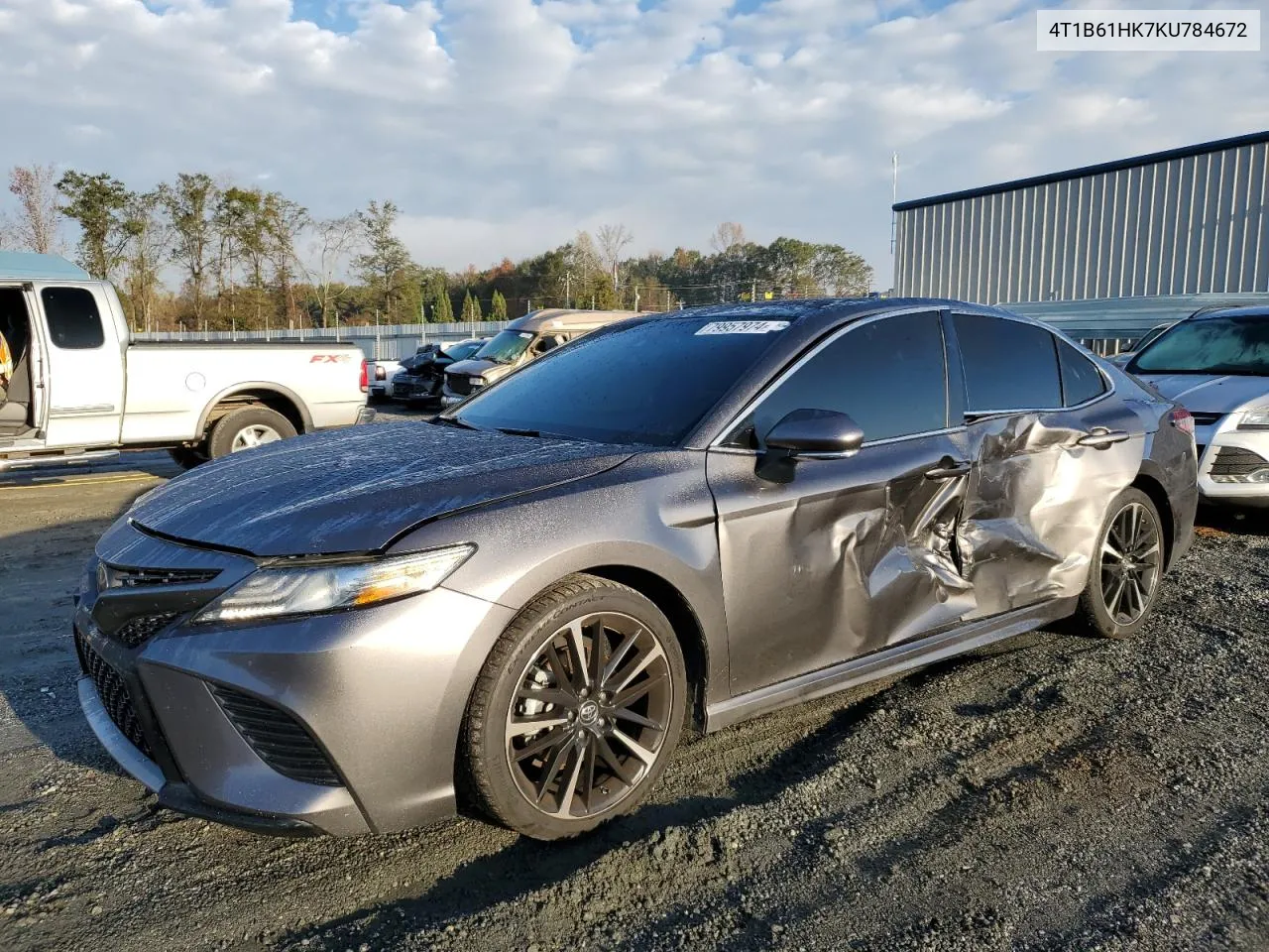 2019 Toyota Camry Xse VIN: 4T1B61HK7KU784672 Lot: 79957974