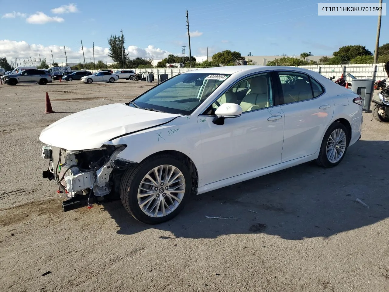 2019 Toyota Camry L VIN: 4T1B11HK3KU701592 Lot: 80456094