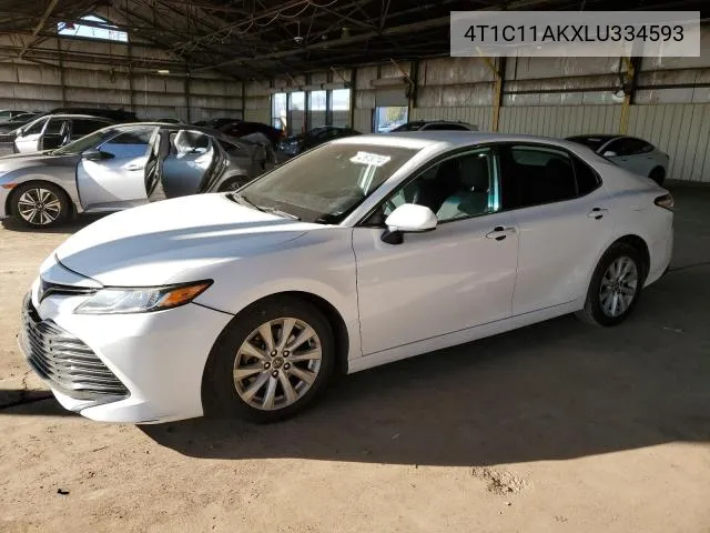 2020 Toyota Camry Le VIN: 4T1C11AKXLU334593 Lot: 51494324