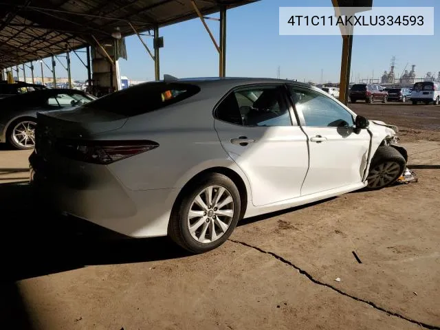 4T1C11AKXLU334593 2020 Toyota Camry Le