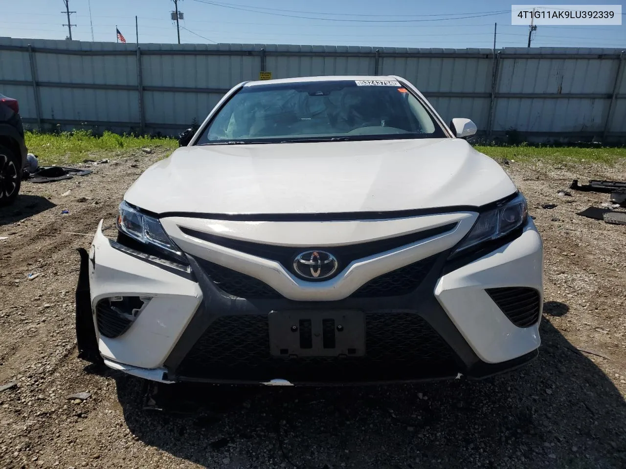 2020 Toyota Camry Se VIN: 4T1G11AK9LU392339 Lot: 53243794