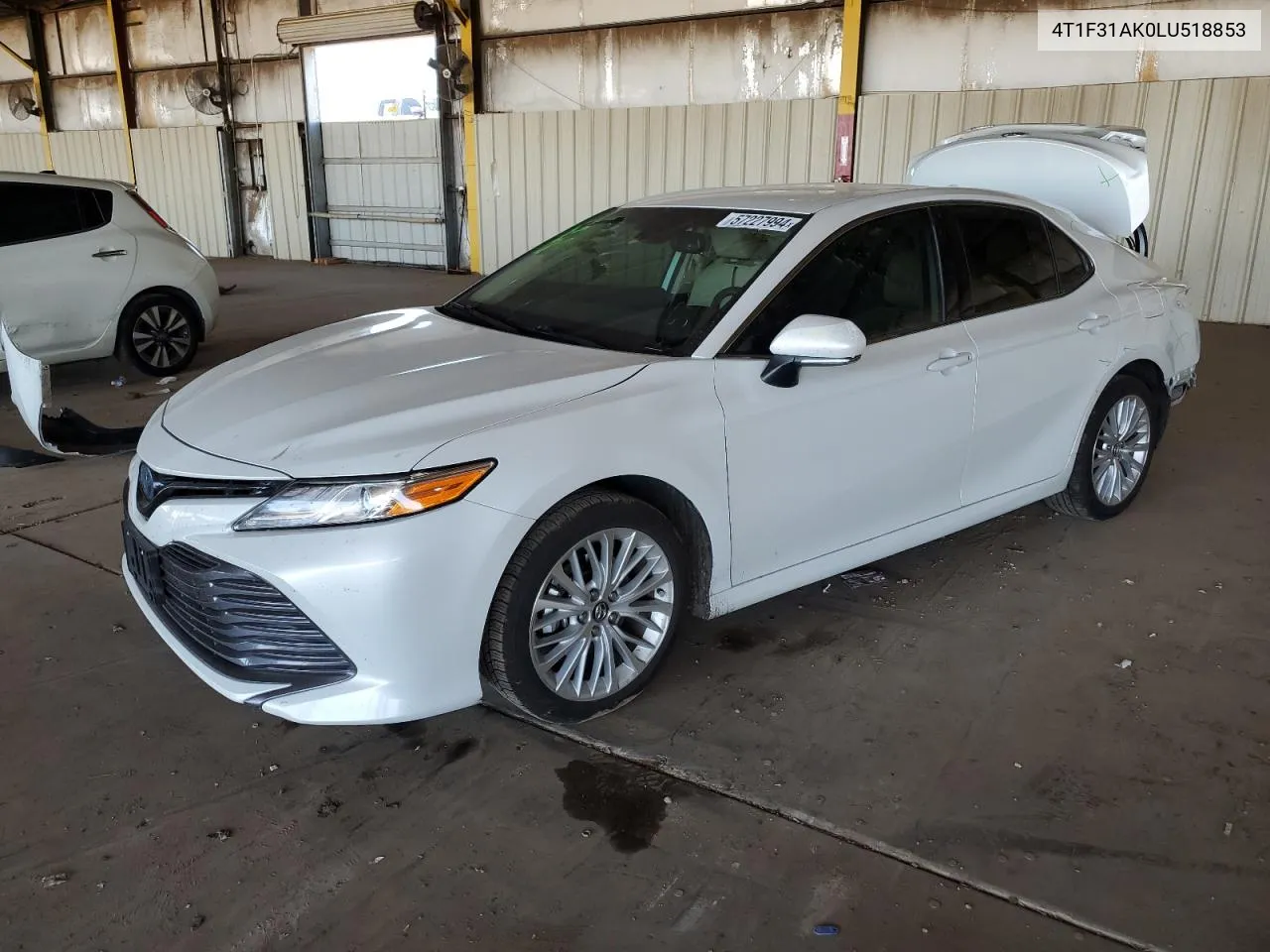 2020 Toyota Camry Xle VIN: 4T1F31AK0LU518853 Lot: 57227994