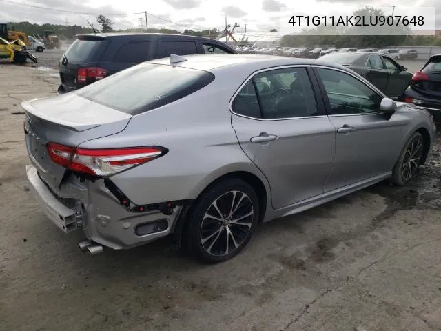 2020 Toyota Camry Se VIN: 4T1G11AK2LU907648 Lot: 61399324