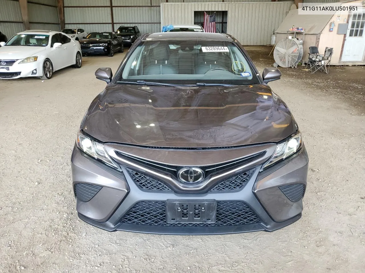 2020 Toyota Camry Se VIN: 4T1G11AK0LU501951 Lot: 63289644