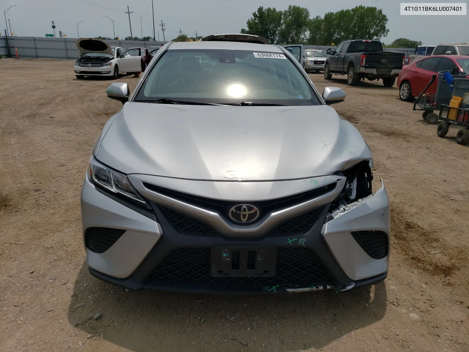 2020 Toyota Camry Se VIN: 4T1G11BK6LU007401 Lot: 63668174