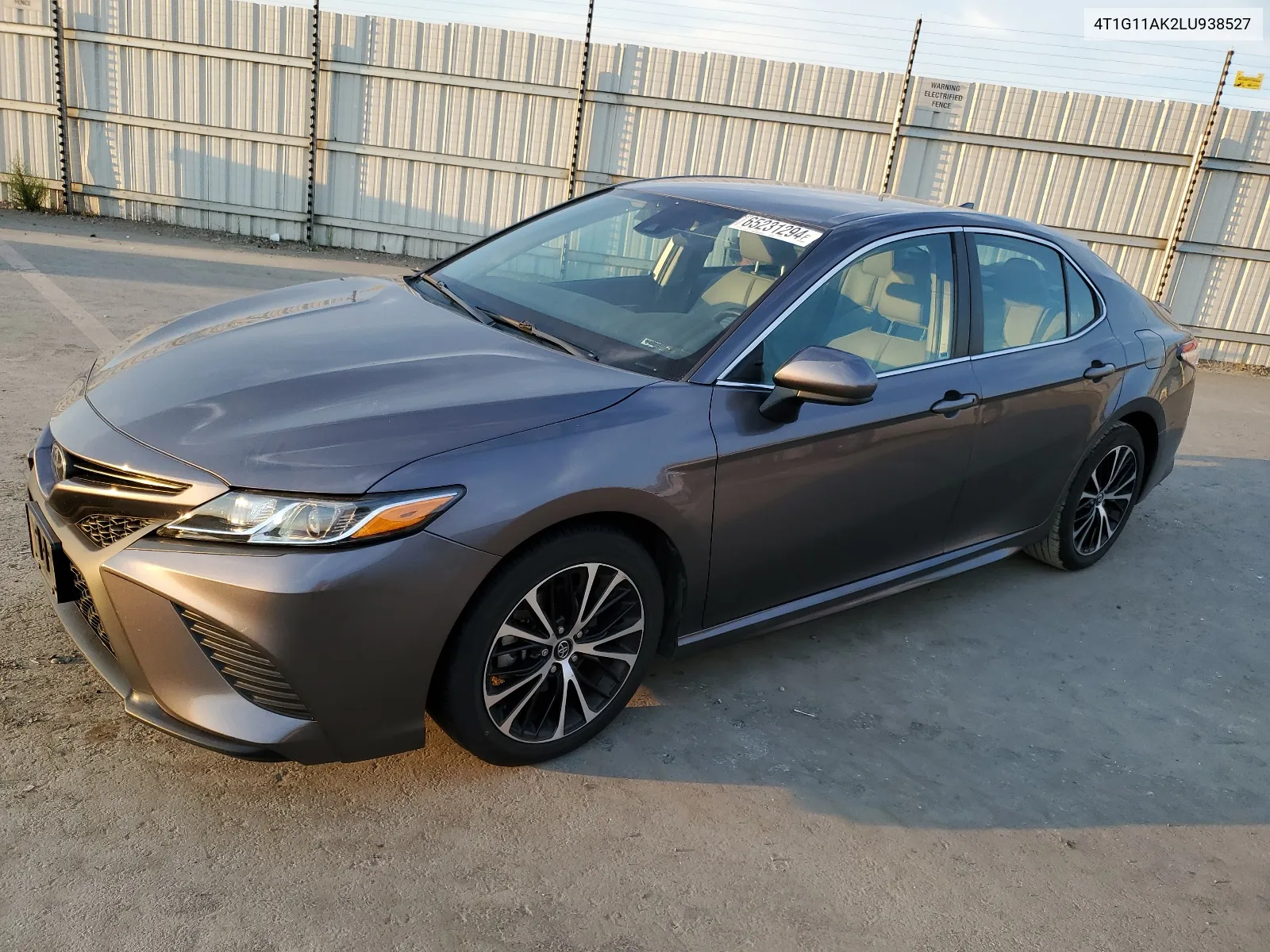 2020 Toyota Camry Se VIN: 4T1G11AK2LU938527 Lot: 65231294