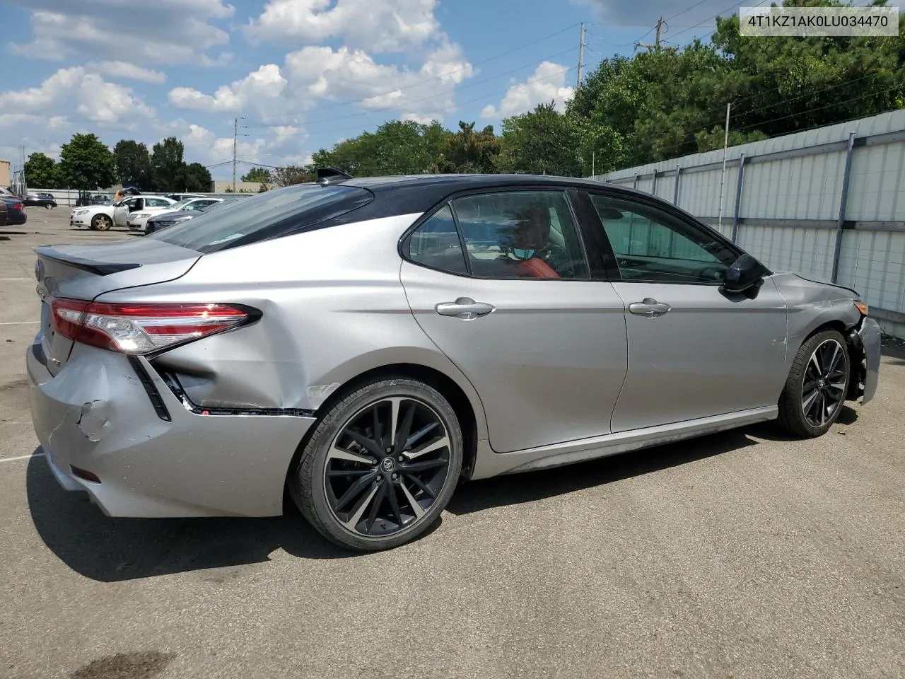 2020 Toyota Camry Trd VIN: 4T1KZ1AK0LU034470 Lot: 66872394