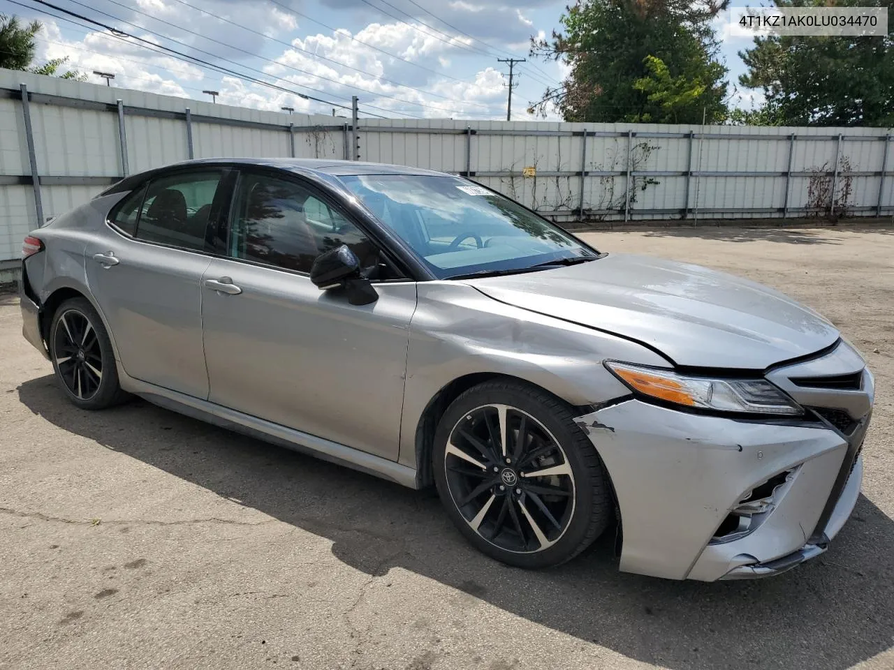 2020 Toyota Camry Trd VIN: 4T1KZ1AK0LU034470 Lot: 66872394