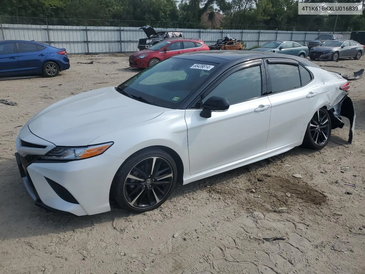 2020 Toyota Camry Xse VIN: 4T1K61BKXLU016839 Lot: 68439814