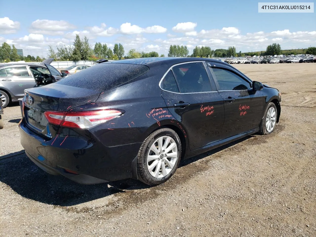 2020 Toyota Camry Le VIN: 4T1C31AK0LU015214 Lot: 69067214