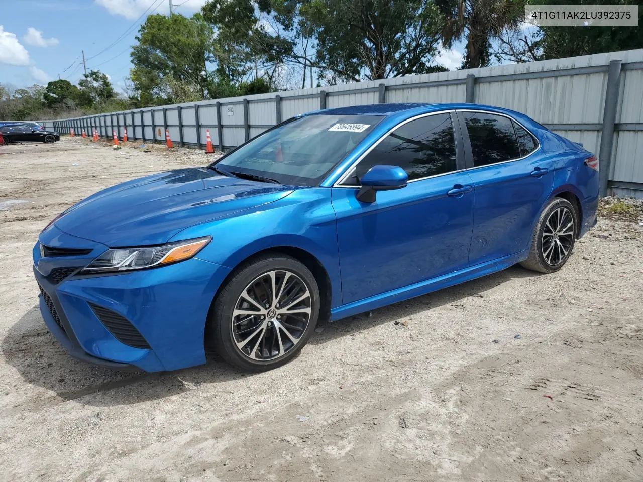 2020 Toyota Camry Se VIN: 4T1G11AK2LU392375 Lot: 70646894