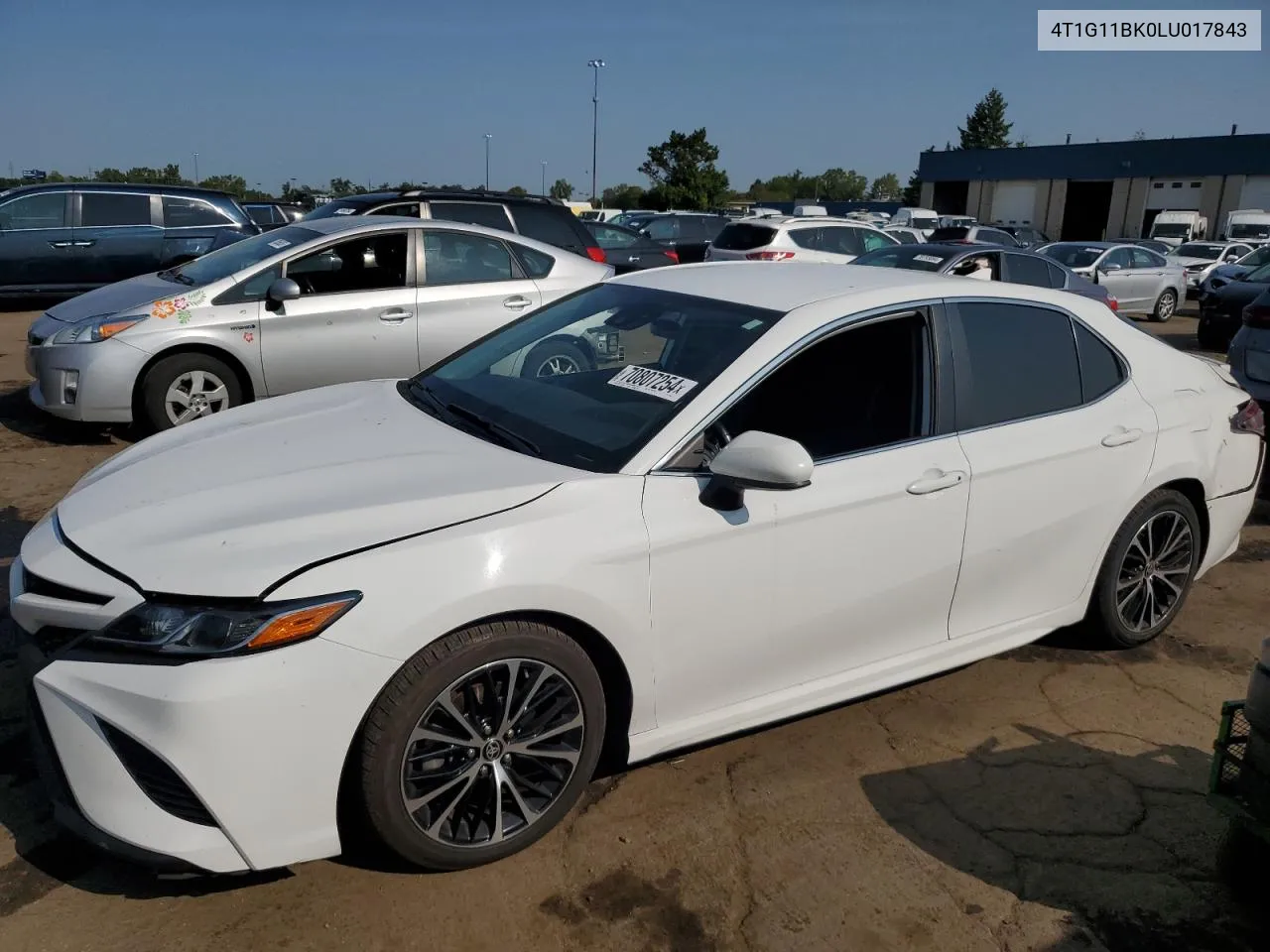 2020 Toyota Camry Se VIN: 4T1G11BK0LU017843 Lot: 70807254