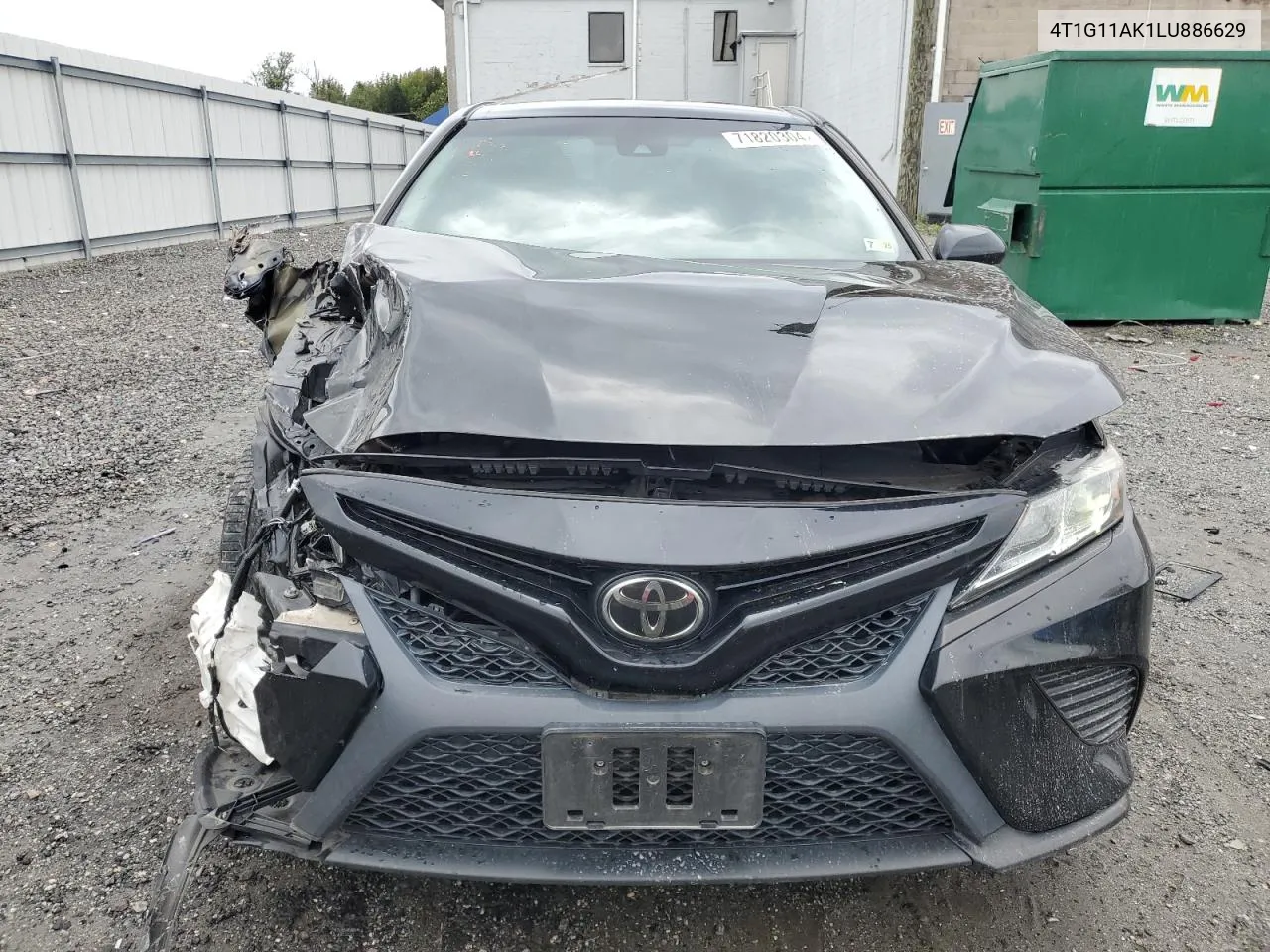 2020 Toyota Camry Se VIN: 4T1G11AK1LU886629 Lot: 71820304