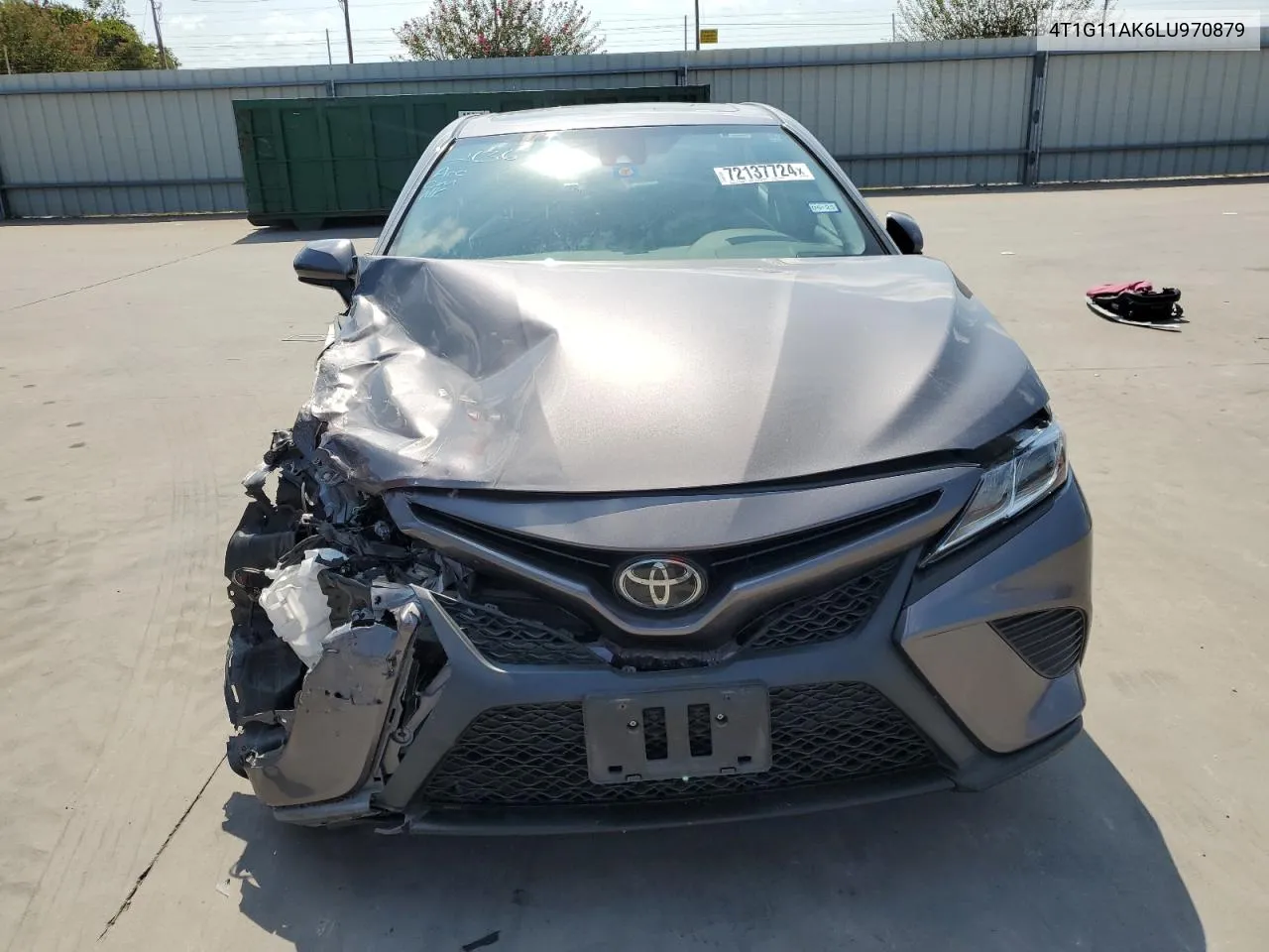 2020 Toyota Camry Se VIN: 4T1G11AK6LU970879 Lot: 72137724