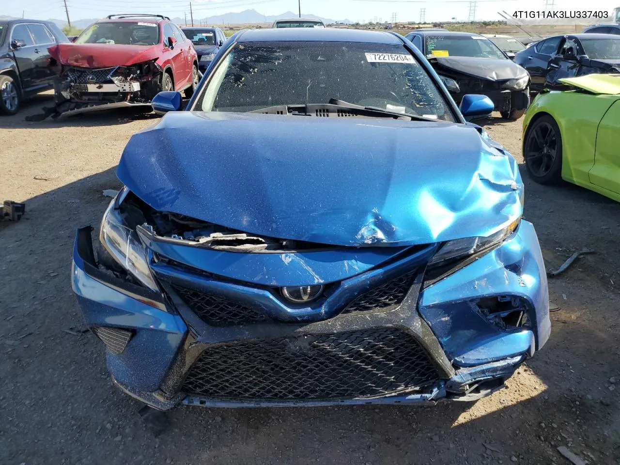 2020 Toyota Camry Se VIN: 4T1G11AK3LU337403 Lot: 72276204