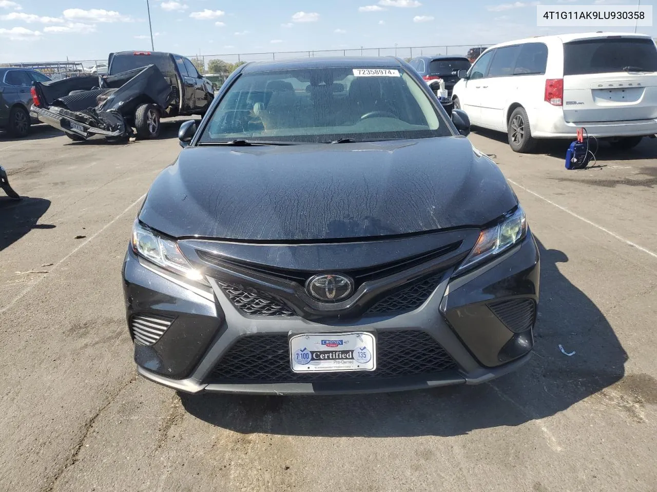 2020 Toyota Camry Se VIN: 4T1G11AK9LU930358 Lot: 72358974