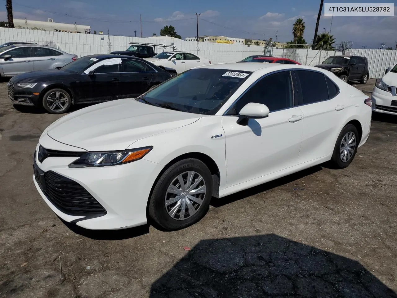 2020 Toyota Camry Le VIN: 4T1C31AK5LU528782 Lot: 72552864