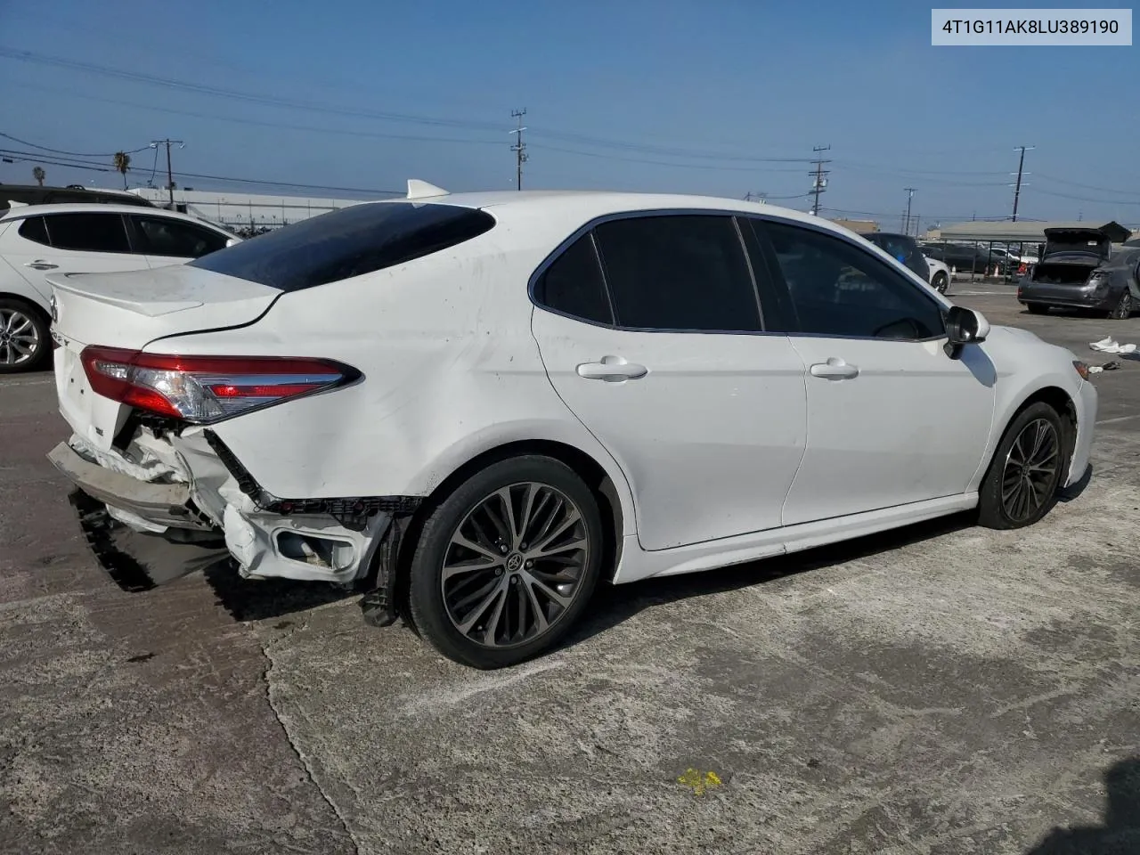 2020 Toyota Camry Se VIN: 4T1G11AK8LU389190 Lot: 72799294