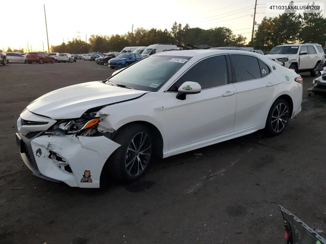 2020 Toyota Camry Se VIN: 4T1G31AK4LU541203 Lot: 73194774