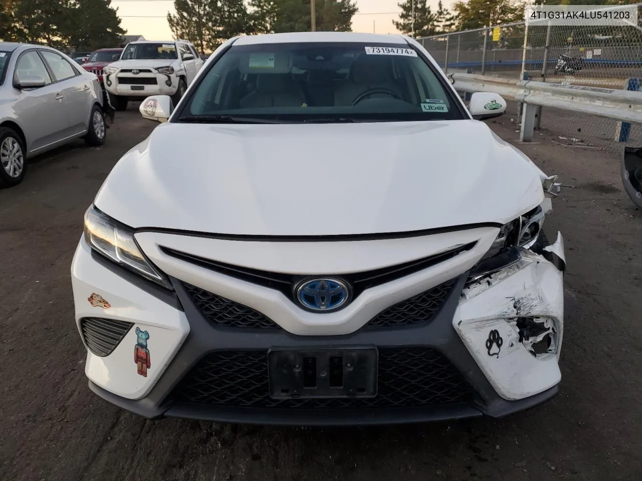 2020 Toyota Camry Se VIN: 4T1G31AK4LU541203 Lot: 73194774