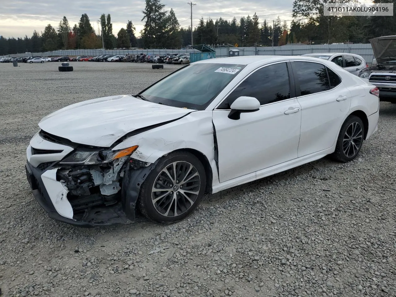 2020 Toyota Camry Se VIN: 4T1G11AK0LU904196 Lot: 74984724