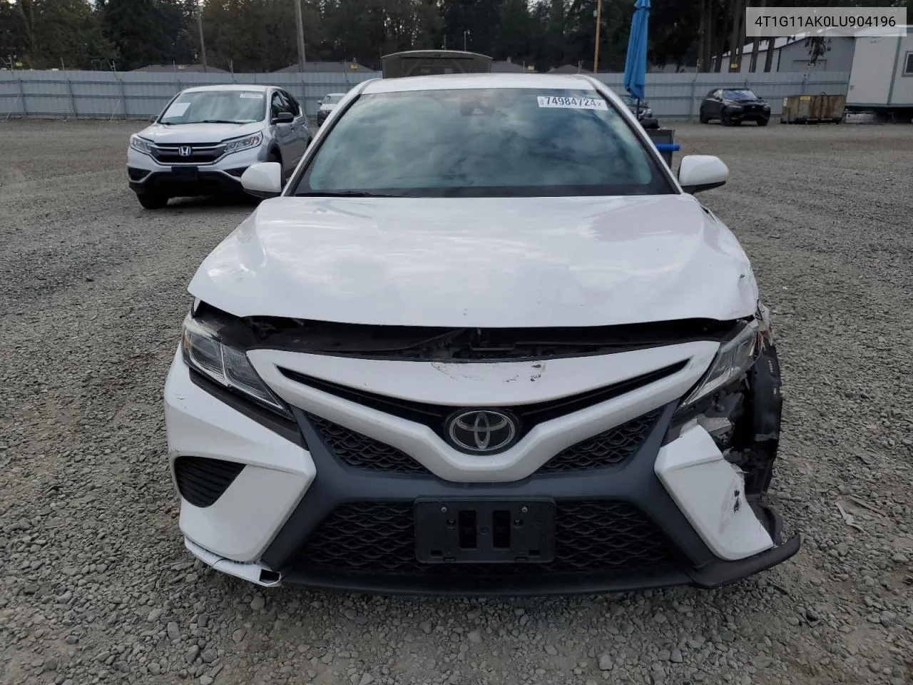 2020 Toyota Camry Se VIN: 4T1G11AK0LU904196 Lot: 74984724