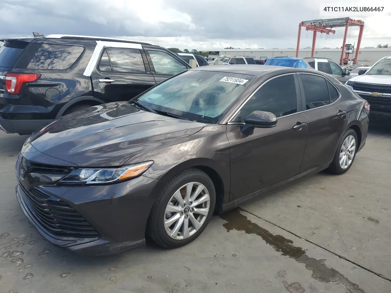 2020 Toyota Camry Le VIN: 4T1C11AK2LU866467 Lot: 75211934