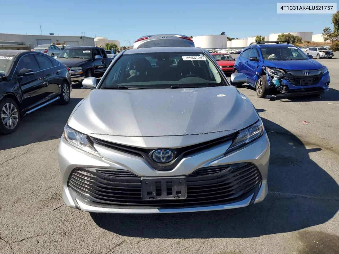 2020 Toyota Camry Le VIN: 4T1C31AK4LU521757 Lot: 75953724