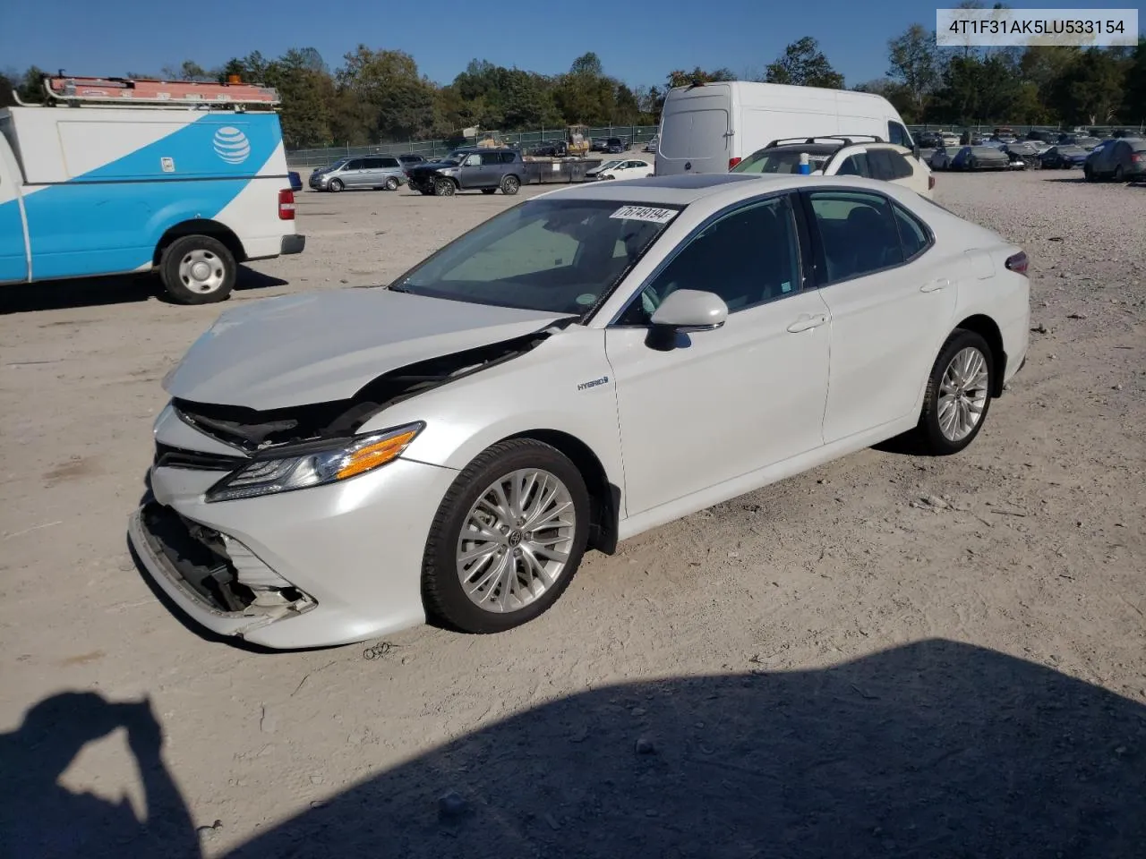 2020 Toyota Camry Xle VIN: 4T1F31AK5LU533154 Lot: 76749194