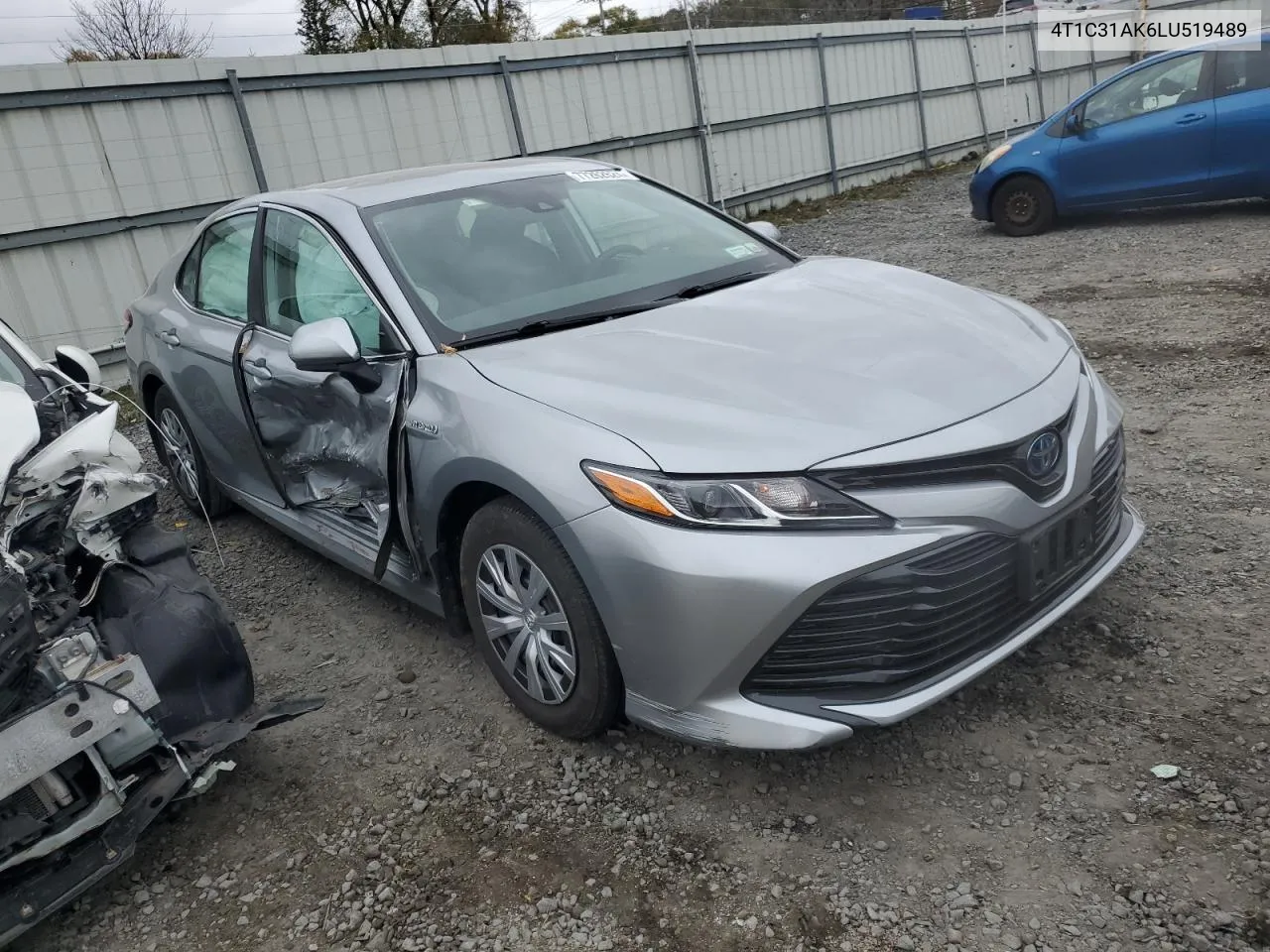 2020 Toyota Camry Le VIN: 4T1C31AK6LU519489 Lot: 77262624