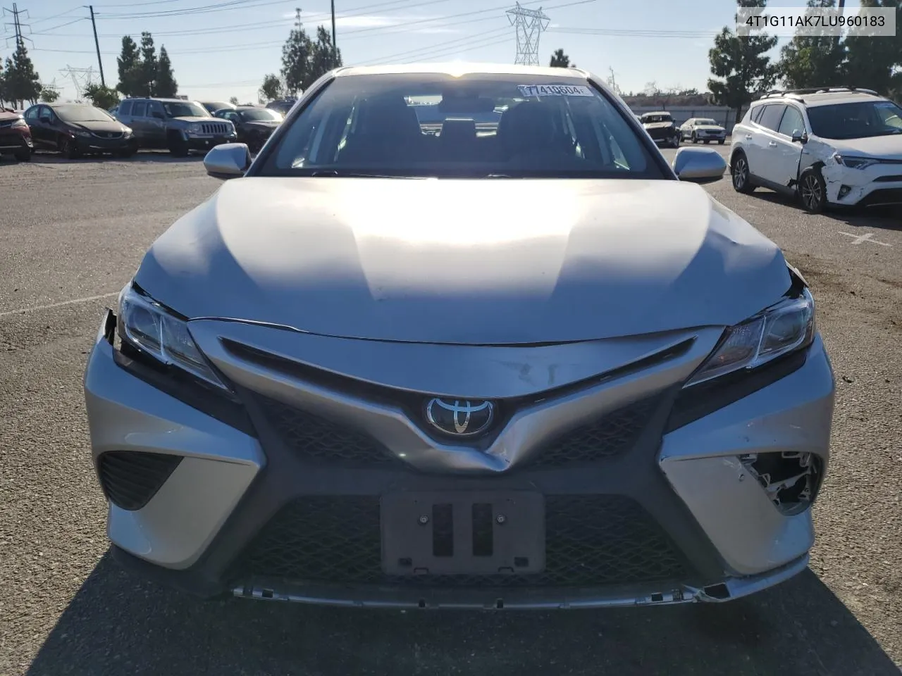 2020 Toyota Camry Se VIN: 4T1G11AK7LU960183 Lot: 77410604