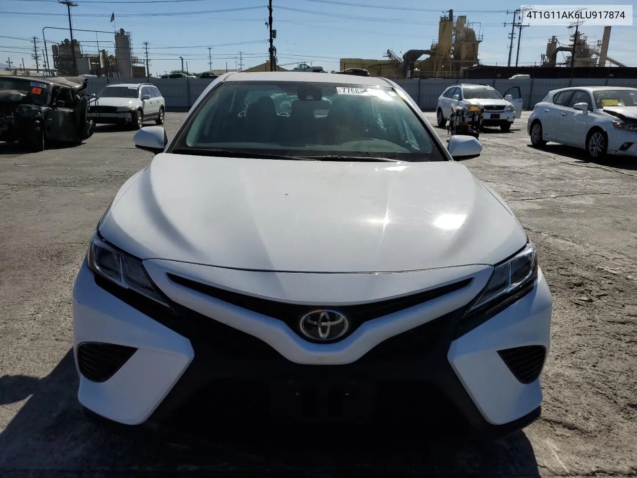 2020 Toyota Camry Se VIN: 4T1G11AK6LU917874 Lot: 77685604