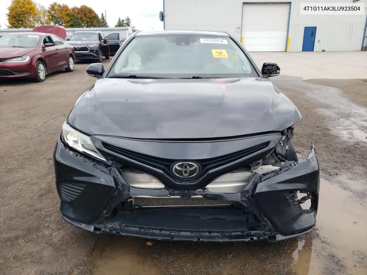 2020 Toyota Camry Se VIN: 4T1G11AK3LU923504 Lot: 77776754