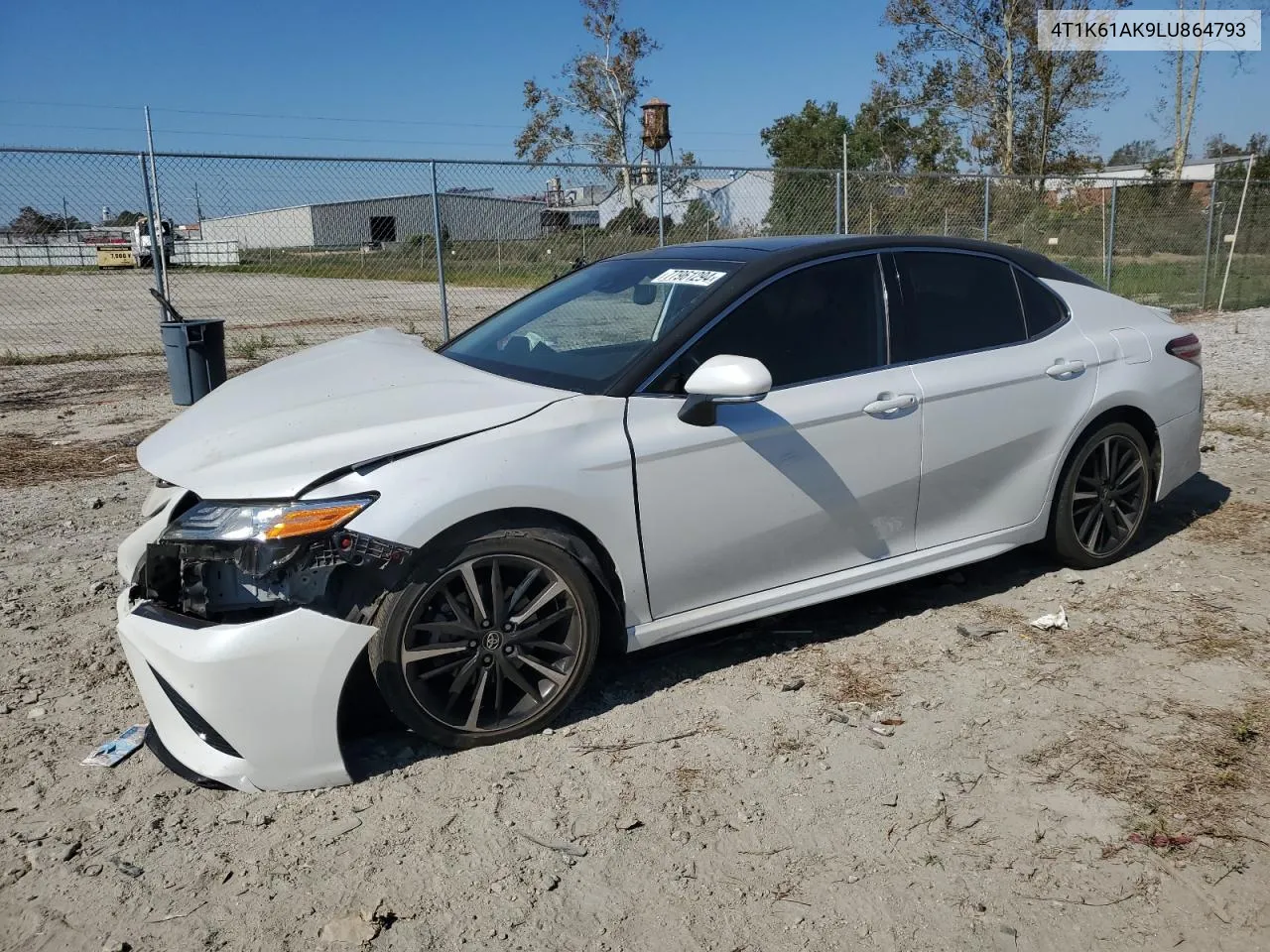 2020 Toyota Camry Xse VIN: 4T1K61AK9LU864793 Lot: 77961294