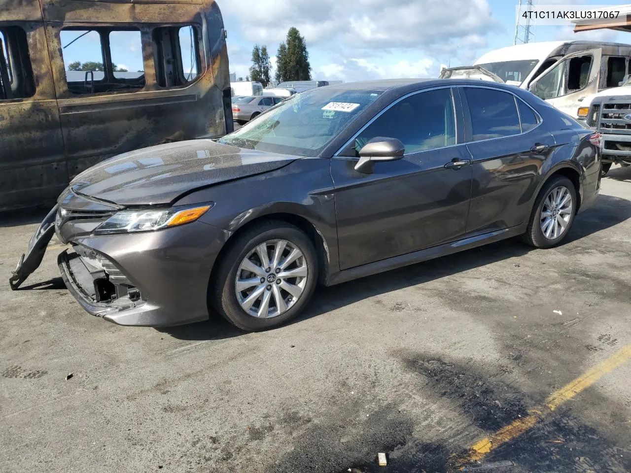 2020 Toyota Camry Le VIN: 4T1C11AK3LU317067 Lot: 78181424