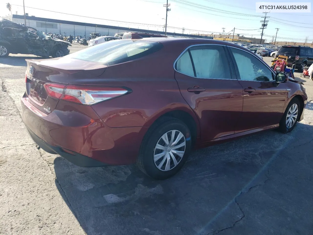 2020 Toyota Camry Le VIN: 4T1C31AK6LU524398 Lot: 78658933