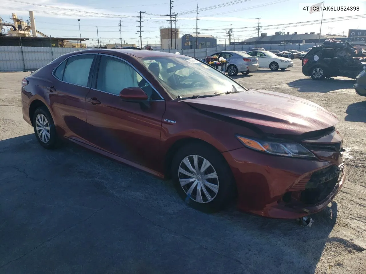 2020 Toyota Camry Le VIN: 4T1C31AK6LU524398 Lot: 78658933