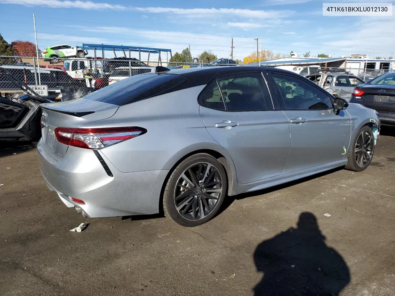 2020 Toyota Camry Xse VIN: 4T1K61BKXLU012130 Lot: 78725934