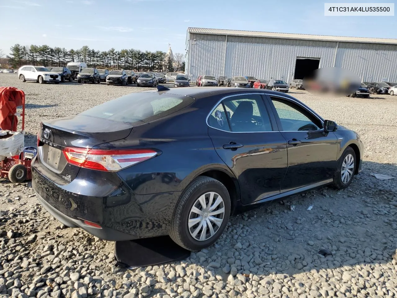 2020 Toyota Camry Le VIN: 4T1C31AK4LU535500 Lot: 79656144