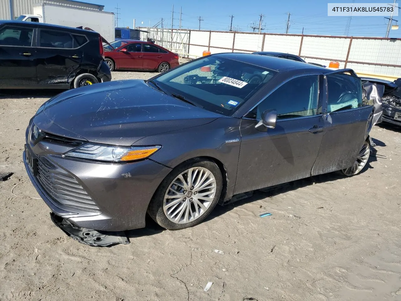 2020 Toyota Camry Xle VIN: 4T1F31AK8LU545783 Lot: 80034844