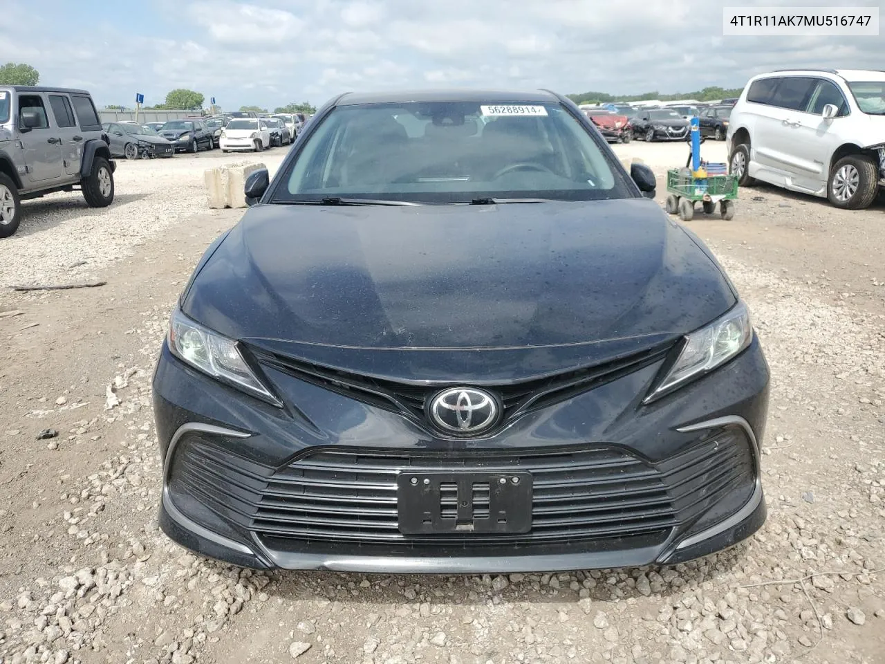 2021 Toyota Camry Le VIN: 4T1R11AK7MU516747 Lot: 56288914