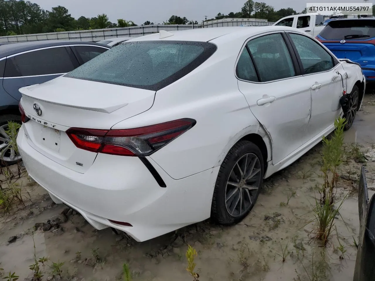 2021 Toyota Camry Se VIN: 4T1G11AK4MU554797 Lot: 57216294