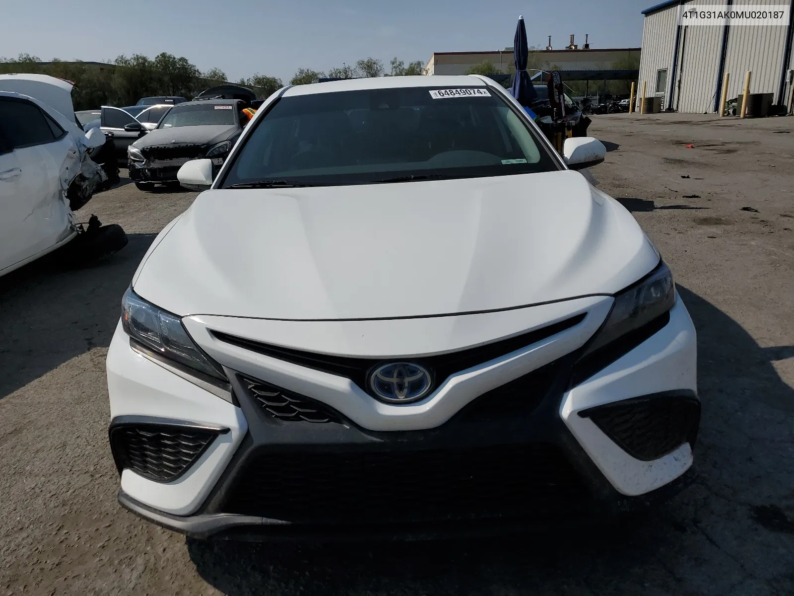 2021 Toyota Camry Se VIN: 4T1G31AK0MU020187 Lot: 64849074