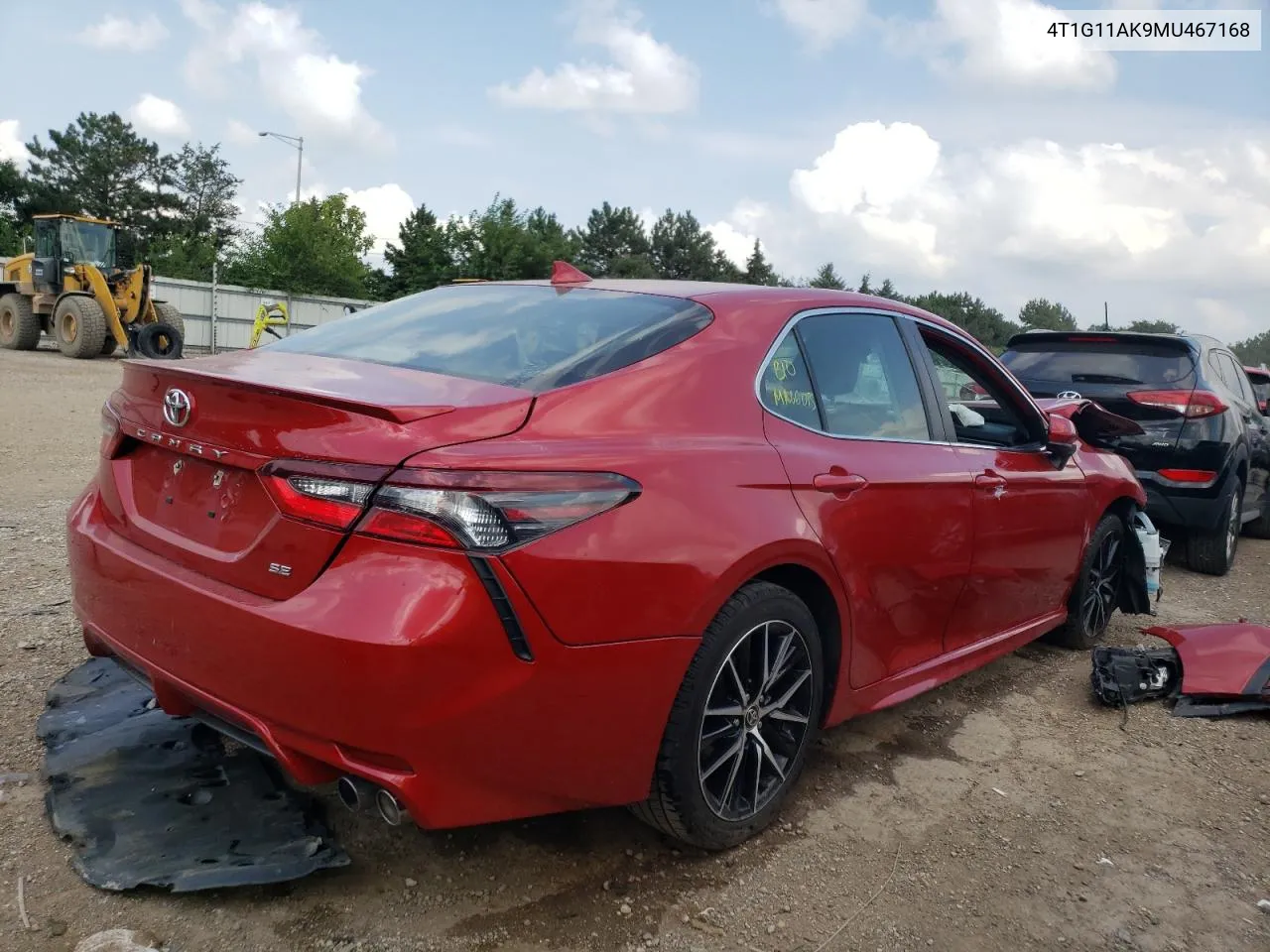 4T1G11AK9MU467168 2021 Toyota Camry Se