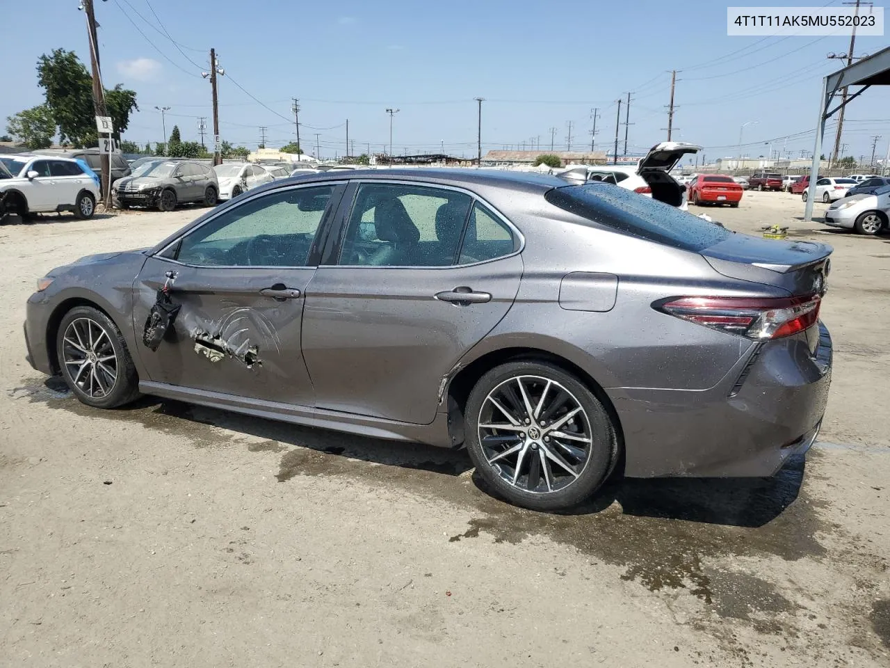 2021 Toyota Camry Se VIN: 4T1T11AK5MU552023 Lot: 71491824