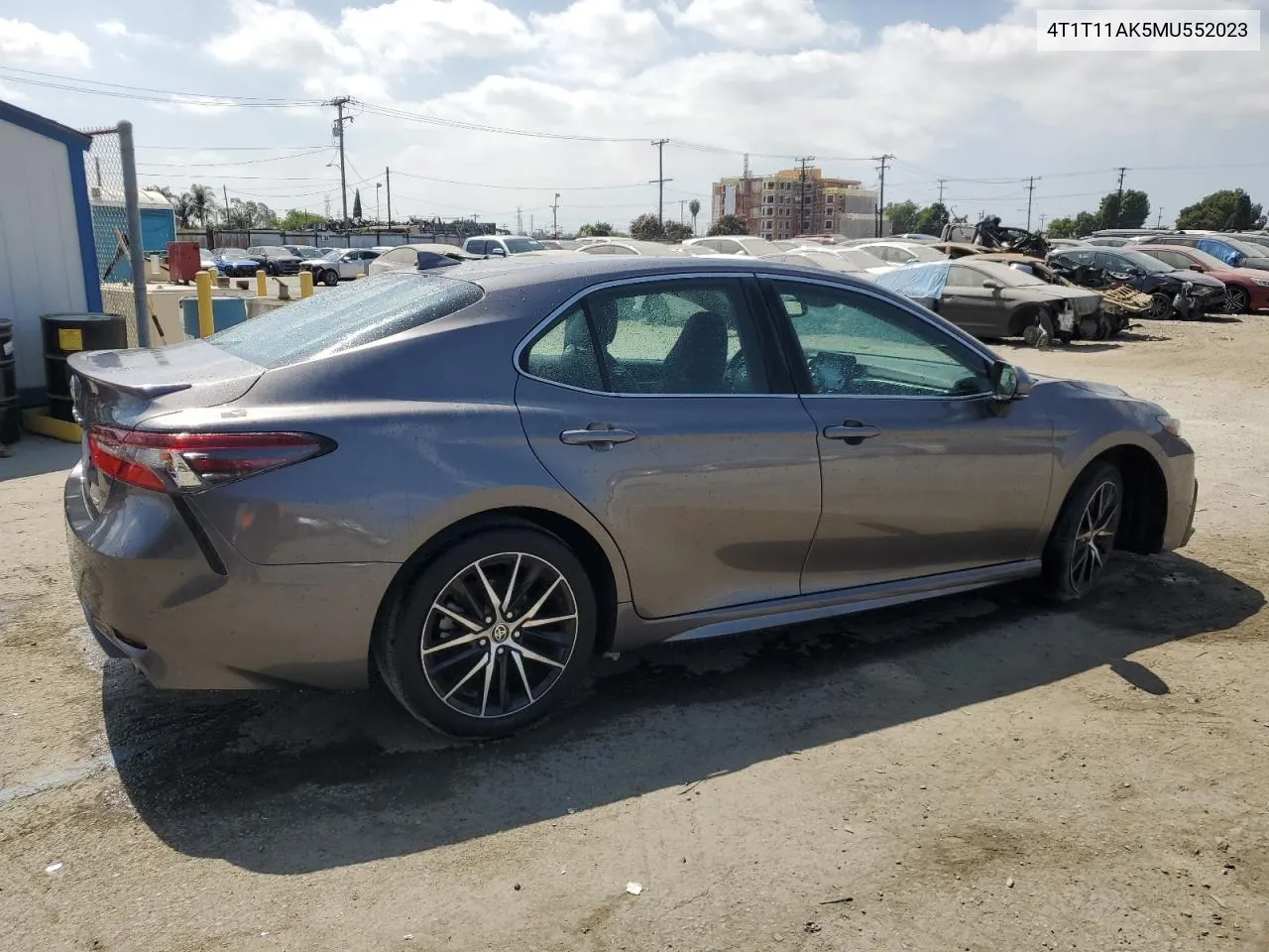 2021 Toyota Camry Se VIN: 4T1T11AK5MU552023 Lot: 71491824