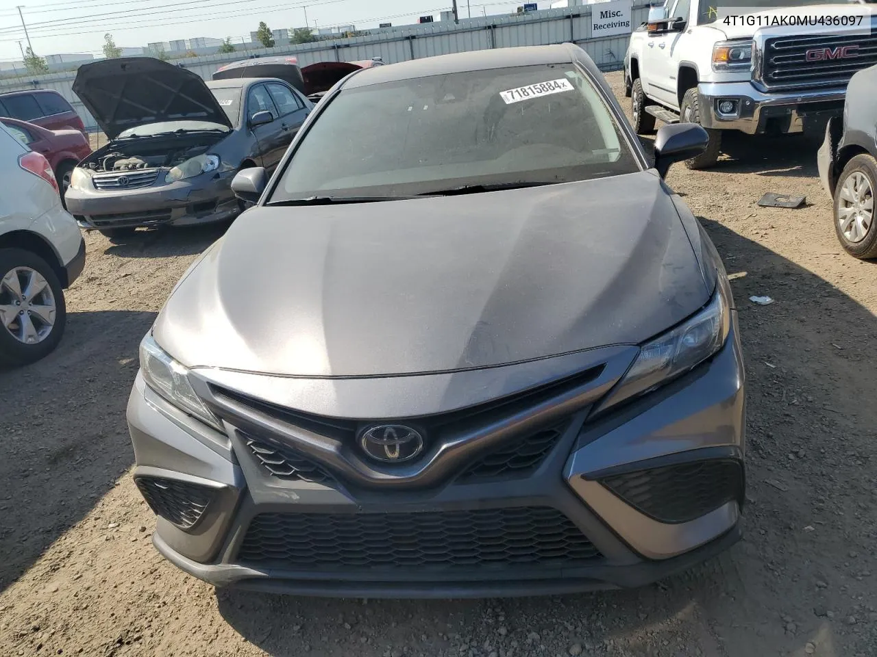 2021 Toyota Camry Se VIN: 4T1G11AK0MU436097 Lot: 71815884