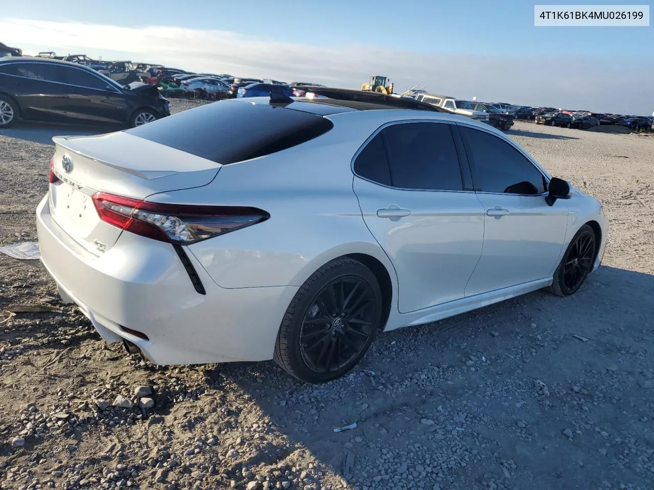 2021 Toyota Camry Xse VIN: 4T1K61BK4MU026199 Lot: 72135524